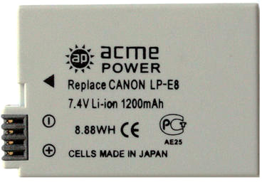Аккумулятор AcmePower LP-E8 (1200 мАч) для EOS 550D