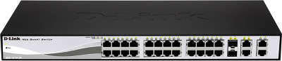 Коммутатор D-Link DES-1210-28/C1A настраиваемый WebSmart с 24 портами 10/100Base-TX, 2 портами 10/100/1000BAS