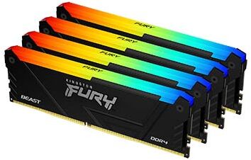 Набор памяти DDR4 DIMM 4x16Gb DDR3600 Kingston Fury Beast Black RGB (KF436C18BB2AK4/64)