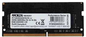 Модуль памяти DDR4 SODIMM 8Gb DDR2400 AMD R7 Performance (R748G2400S2S-U)