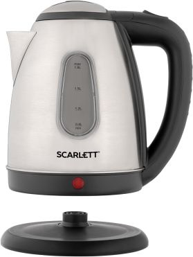 Чайник электрический Scarlett SC-EK21S88 1.8л. 2200Вт черный/серебристый корпус: металл (EK21S88)