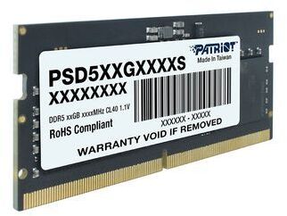 Модуль памяти DDR5 SODIMM 8Gb DDR5600 Patriot Memory (PSD58G560041S)