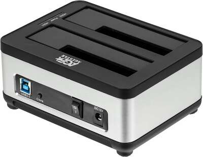 Док-станция для HDD AgeStar 3UBT8 SATA III USB3.0 пластик/алюминий серебристый 2