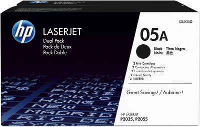 Картридж HP CE505D (2х2300 стр.) двойная упаковка