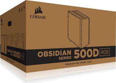 Корпус Corsair Obsidian Series 500D RGB SE, черный, ATX, Без БП (CC-9011139-WW)