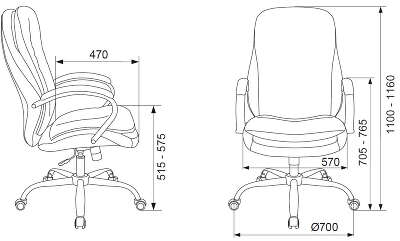 Кресло руководителя Бюрократ T-9950SL Fabric черный Light-20 крестов. металл хром