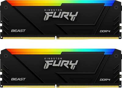 Набор памяти DDR4 DIMM 2x16Gb DDR3733 Kingston Fury Beast Black RGB (KF437C19BB12AK2/32)
