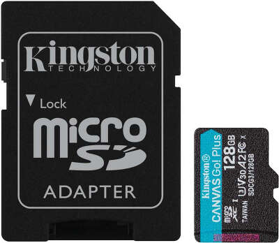 Флеш карта microSDXC 128GB Kingston SDCG3/128GB Canvas Go! Plus + adapter