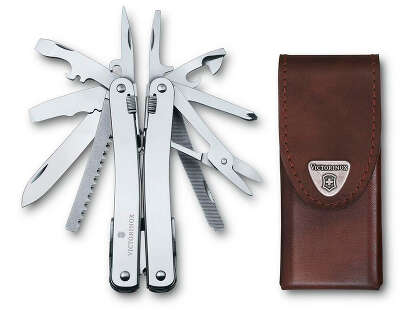 Мультитул Victorinox SwissTool Spirit X (3.0224.L) 105мм 24функц. чехол кожаный серебристый карт.коробка