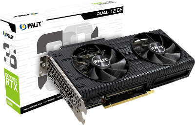 Видеокарта Palit PCI-E 4.0 PA-RTX3060 DUAL 12G NVIDIA GeForce RTX 3060 12Gb 192bit GDDR6 1320/15000 HDMIx1 DPx3 HDCP Ret