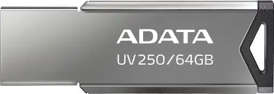 Флеш Диск A-Data 64Gb UV250 AUV250-64G-RBK USB2.0 серебристый