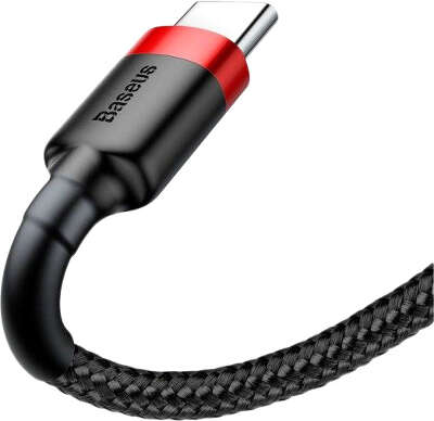 Кабель Baseus USB-A to USB-C, 2 м, Black/Red [CATKLF-C91]