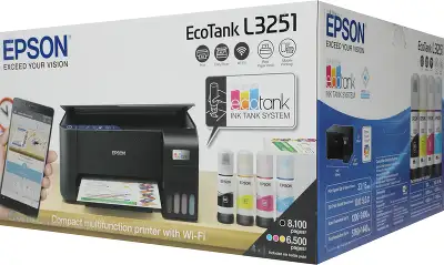 МФУ струйный Epson L3251 (C11CJ67409/419) A4 WiFi черный