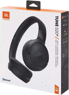 Гарнитура накладные JBL Tune 520BT черный беспроводные bluetooth оголовье (JBLT520BTBLK)