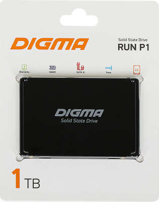 Накопитель SSD Digma SATA-III 1TB DGSR2001TP13T Run P1 2.5"