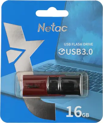 Флеш Диск Netac 16Gb U182 NT03U182N-016G-30RE USB3.0 красный/черный