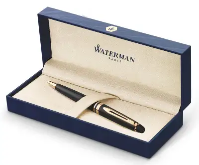 Ручка шариков. Waterman Expert 3 (CWS0951700) Black Laque GT M син. черн. подар.кор.