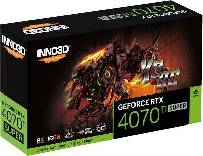 Видеокарта Inno3D NVIDIA nVidia GeForce RTX 4070Ti SUPER Twin X3 OC 16Gb DDR6X PCI-E HDMI, 3DP