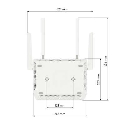 Роутер беспроводной Keenetic Peak (KN-2710) AC2600 10/100/1000BASE-TX/SFP/4g ready серый