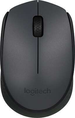 Мышь Logitech M170 серый/черный оптическая 1000dpi беспров. USB 2but (910-004646)