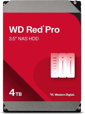 Жесткий диск SATA 6Gb/s 4Tb [WD4005FFBX] (HDD) Western Digital Red Pro, 7200rpm, 256Mb