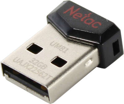 Модуль памяти USB2.0 Netac UM81 32 Гб чёрный [NT03UM81N-032G-20BK]