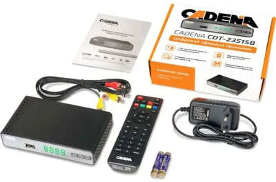 Ресивер DVB-T2 Cadena CDT-2351SB черный