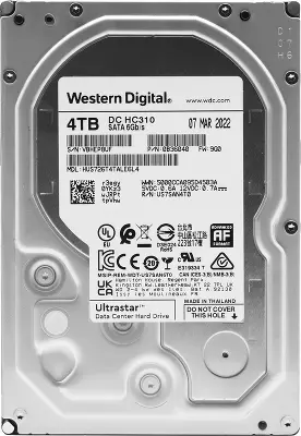 Жесткий диск SATA3 4Tb [HUS726T4TALE6L4/0B36040] (HDD) Western Digital Ultrastar DC HC310, 256Mb