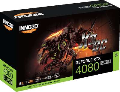 Видеокарта Inno3D NVIDIA nVidia GeForce RTX 4080 Super X3 OC 16Gb DDR6X PCI-E HDMI, 3DP