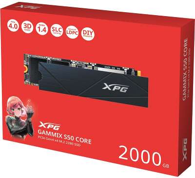 Твердотельный накопитель NVMe 2Tb [SGAMMIXS50C-2000G-CS] (SSD) ADATA XPG GAMMIX S50 Core