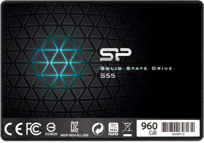 Твердотельный накопитель SSD 2.5" Silicon Power SATA III 960GB [SP960GBSS3S55S25] Slim S55