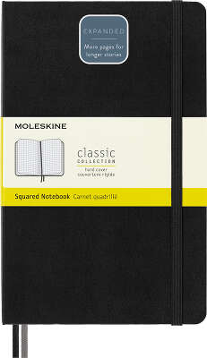 Блокнот Moleskine CLASSIC EXPENDED QP061EXP Large 130х210мм 400стр. клетка твердая обложка черный