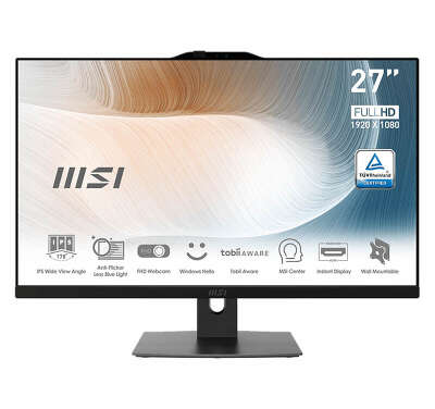 Моноблок MSI Modern AM272P 12M 27" FHD i7-1260P 2.1 ГГц/16/512 SSD/WF/BT/Cam/без ОС,черный