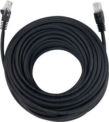 Патч-корд Buro UTP 4 пары cat.5E CCA molded 15м черный RJ-45 (m)-RJ-45 (m)