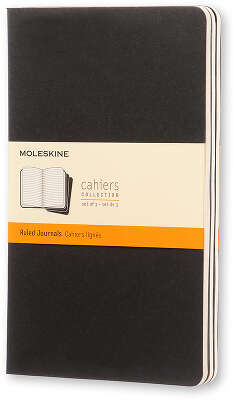 Блокнот Moleskine CAHIER JOURNAL QP316 Large 130х210мм обложка картон 80стр. линейка черный (3шт)