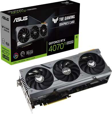 Видеокарта ASUS NVIDIA nVidia GeForce RTX 4070Ti SUPER TUF-RTX4070TIS-16G-GAMING 16Gb DDR6X PCI-E HDMI, 3DP