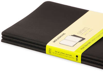 Блокнот Moleskine CAHIER JOURNAL QP318 Large 130х210мм обложка картон 80стр. нелинованный черный (3шт)