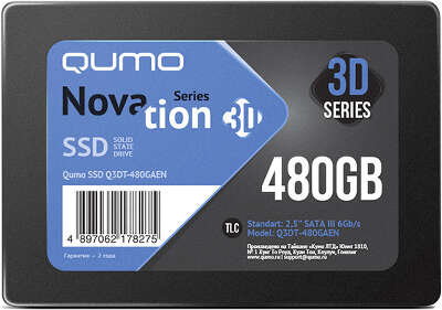 Твердотельный накопитель SATA3 480Gb [Q3DT-480GAEN] (SSD) Qumo Novation