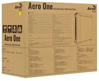 Корпус AeroCool Aero One Frost-G-BK-v1, черный, ATX, Без БП (4710562752328)