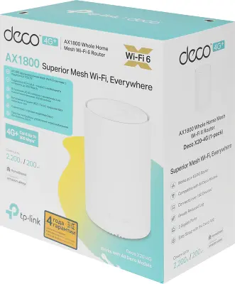 Дополнительный модуль Mesh TP-LINK Deco X20-4G, 802.11a/b/g/n/ac/ax