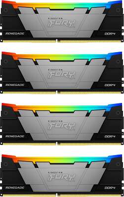 Набор памяти DDR4 DIMM 4x16Gb DDR3200 Kingston FURY Renegade RGB (KF432C16RB12AK4/64)