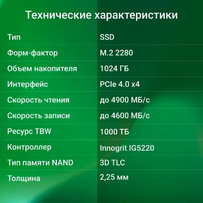 Твердотельный накопитель 1Tb [DGSM4001TG23T] (SSD) Digma