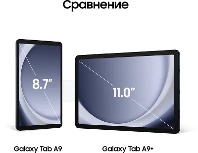 Планшет Samsung Galaxy Tab A9, MediaTek Helio G99, 4Gb RAM, 64Gb, LTE, темно-синий (SM-X115NDBACAU)