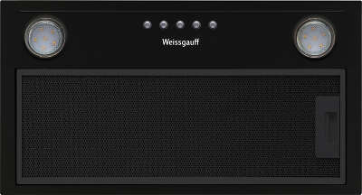 Вытяжка встраиваемая Weissgauff Alpha 45 PB BL черный управление: кнопочное (1 мотор)