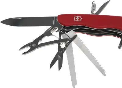 Нож перочинный Victorinox WORK CHAMP (0.8564) 111мм 21функц. красный карт.коробка