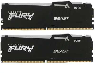 Набор памяти DDR5 DIMM 2x8Gb DDR5600 Kingston FURY Beast Black EXPO RGB (KF556C36BBEAK2-16)
