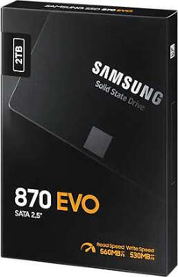 Накопитель SSD Samsung SATA-III 2TB MZ-77E2T0BW 870 EVO 2.5"