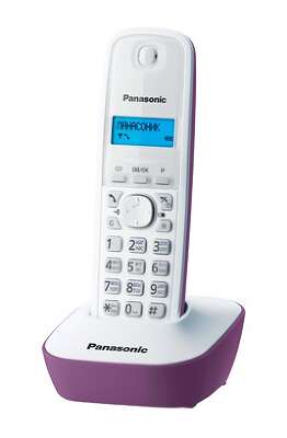 Р/Телефон Dect Panasonic KX-TG1611RUF фиолетовый/белый АОН