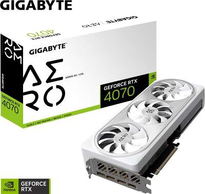 Видеокарта GIGABYTE NVIDIA nVidia GeForce RTX 4070 AERO OC 12Gb DDR6X PCI-E HDMI, 3DP