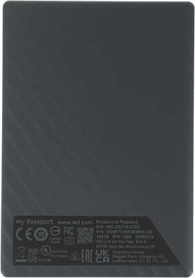 Жесткий диск WD USB3.2 Gen1 2TB WDBYVG0020BBK-WESN My Passport 2.5" черный